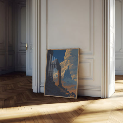 Ancient Mountain Gateway Poster