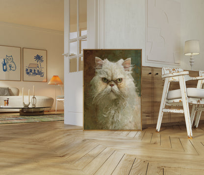Majestätisches weißes persisches Katzen-Poster