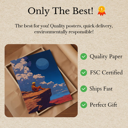 Lonely Astronaut Space Poster