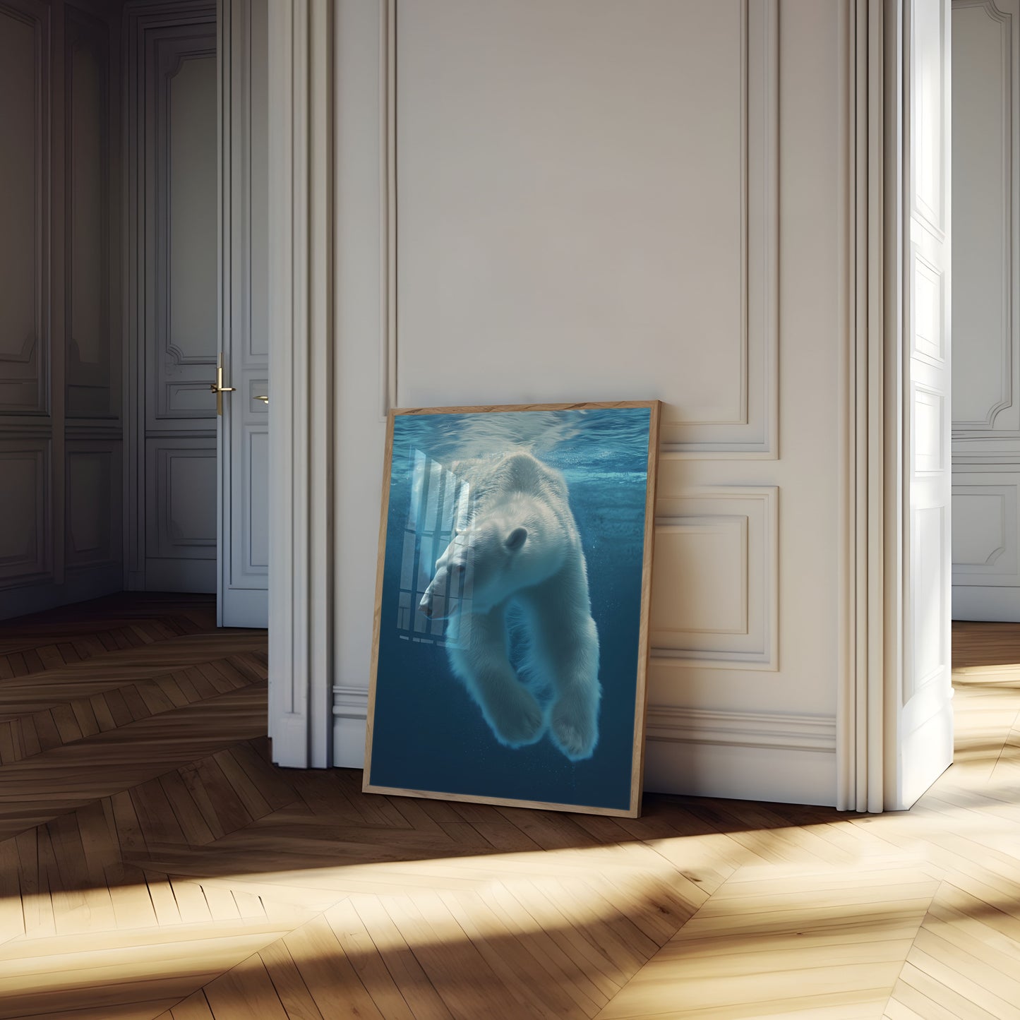 Arctic Dive Polar Bear Poster