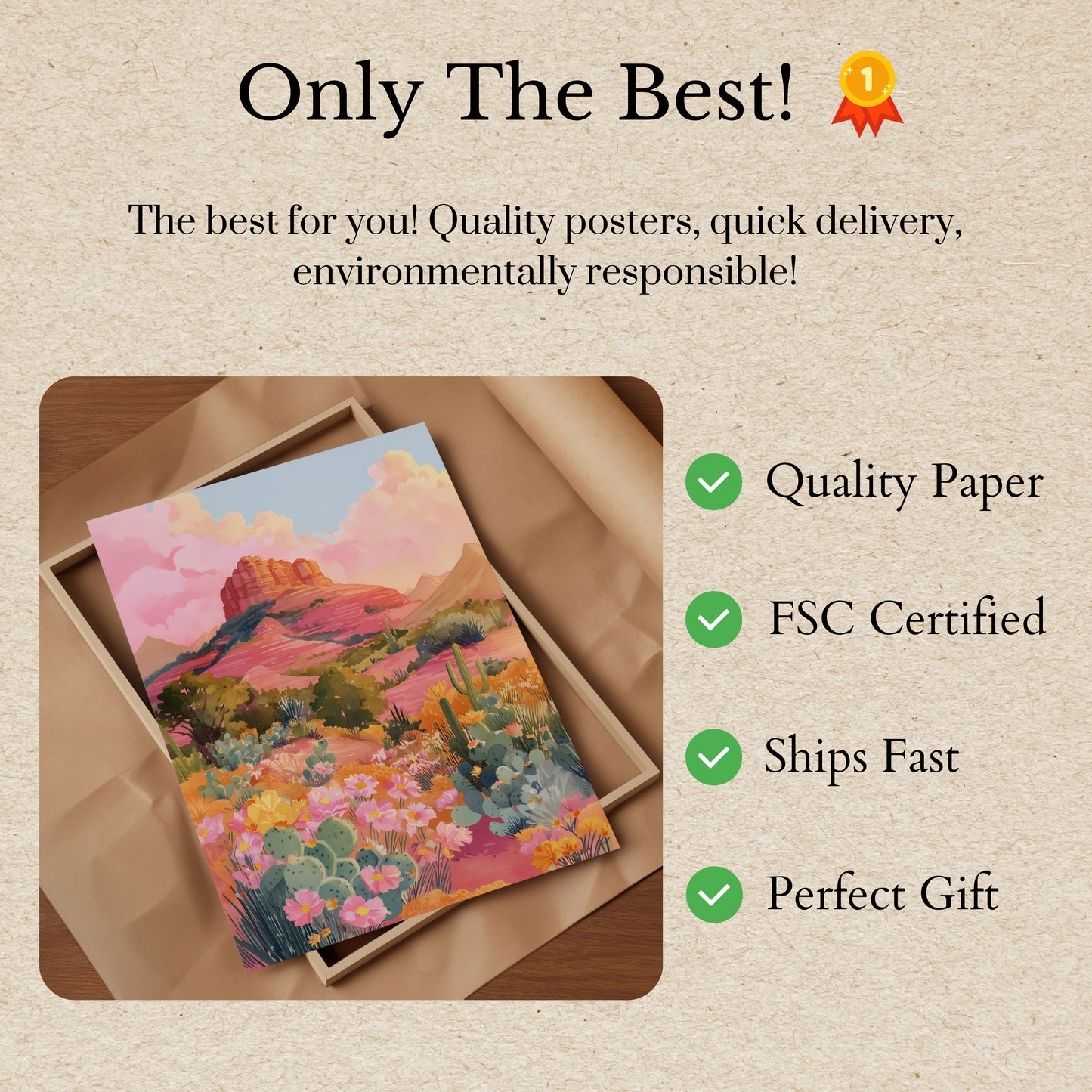 Desert Bloom Magic Poster