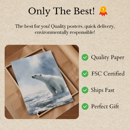 Póster del oso polar guardián del Ártico