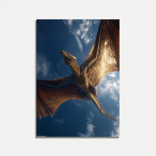 Majestic Dragon Flight Poster