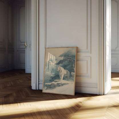 Majestic White Tiger Mountain Poster