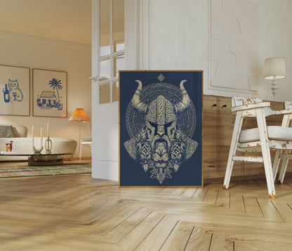Viking Warrior Emblem Poster