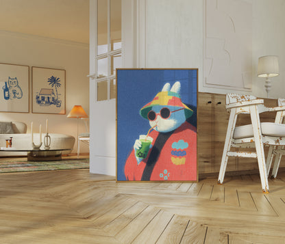 Cooler Hasen Sommer Feeling Poster