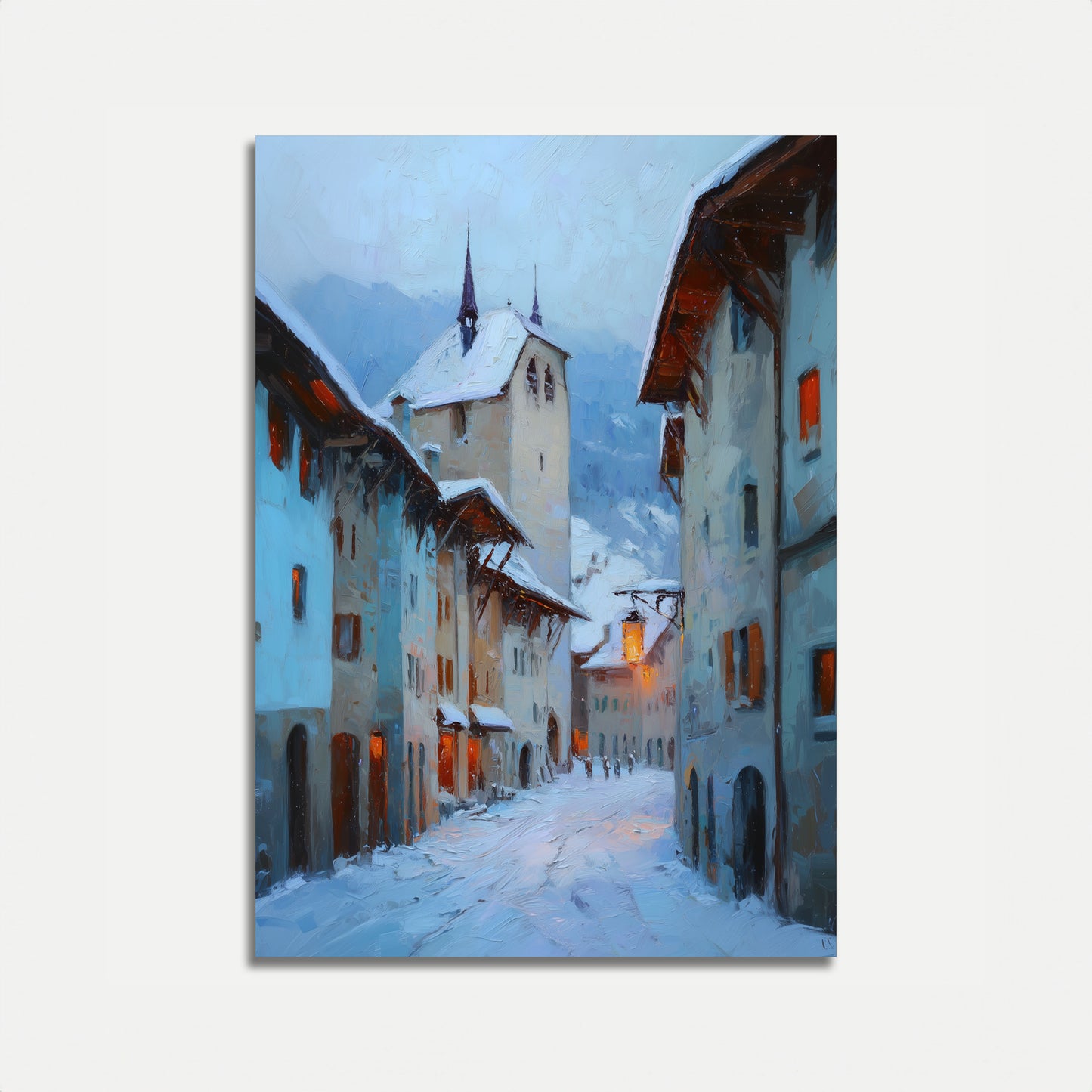 Alpine Village Winter Evening Poster

Alpinlandsby Vinteraften Plakat