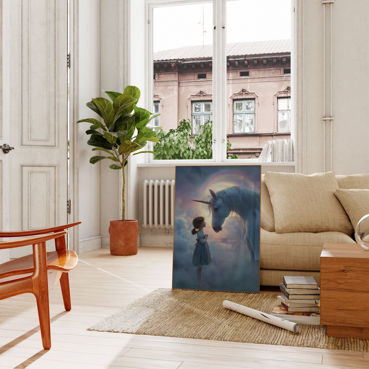 Magisk Enhjørning Regnbue Plakat