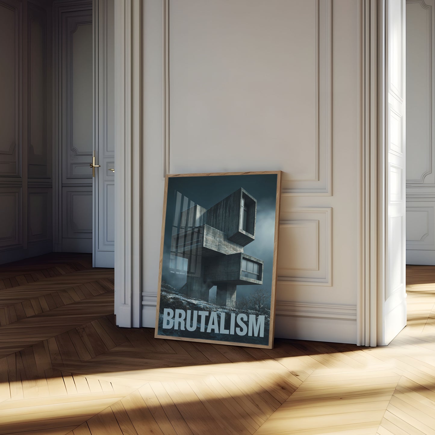 Brutalistisk Arkitektur Mesterværk Plakat