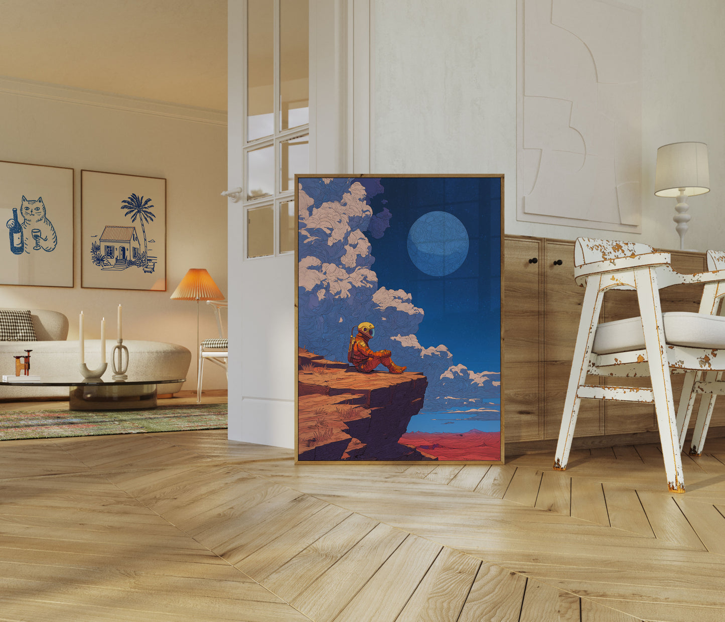 Lonely Astronaut Space Poster