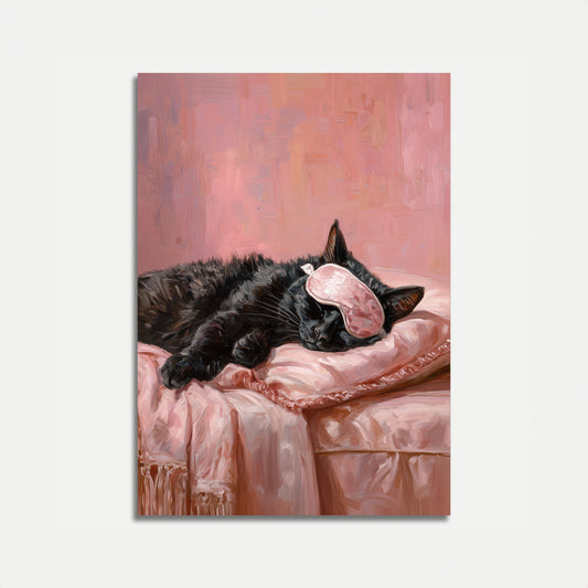 Sleeping Dreamy Cat Poster