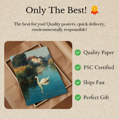 Tranquil Swan Lake Poster