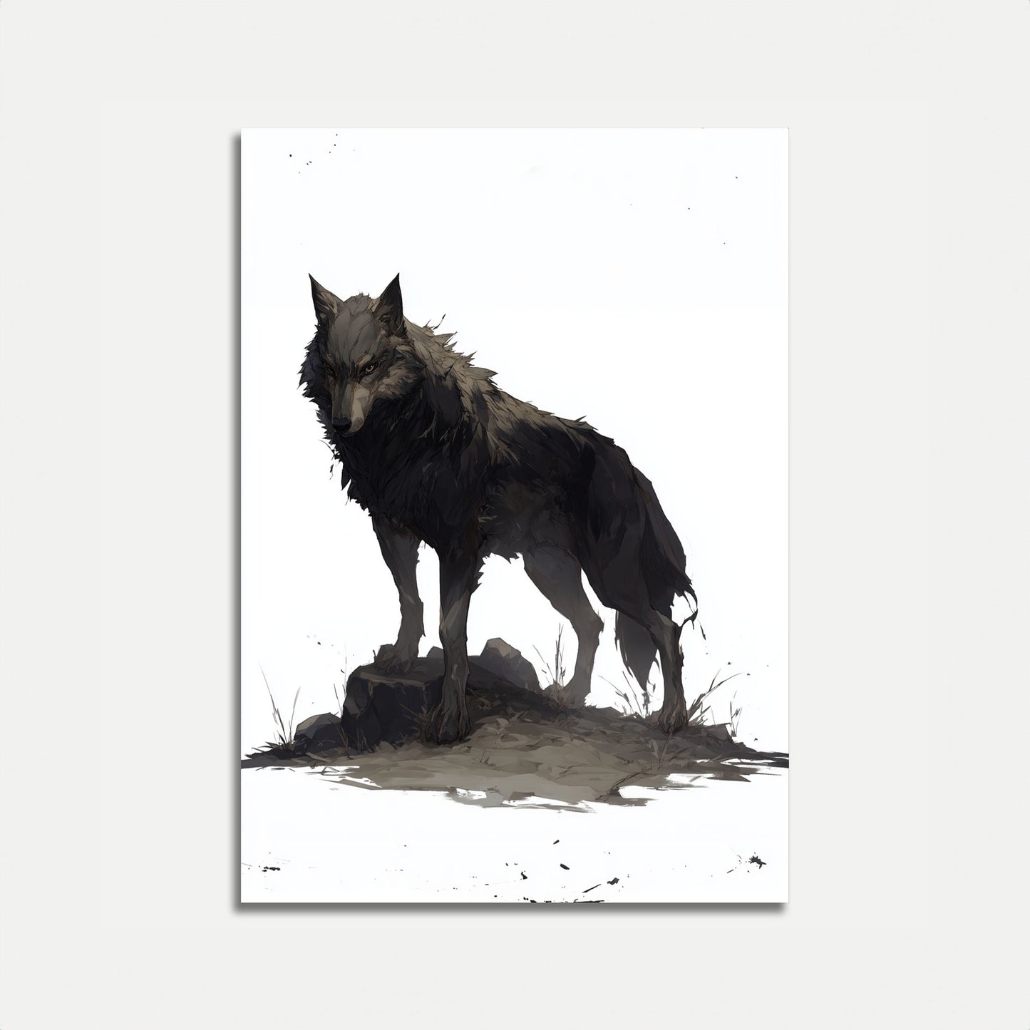 Dark Wolf Guardian Poster