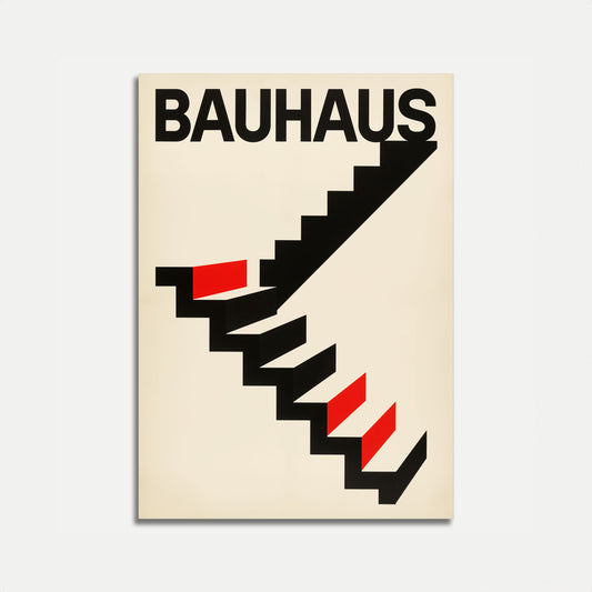 Bauhaus Staircase Design Poster