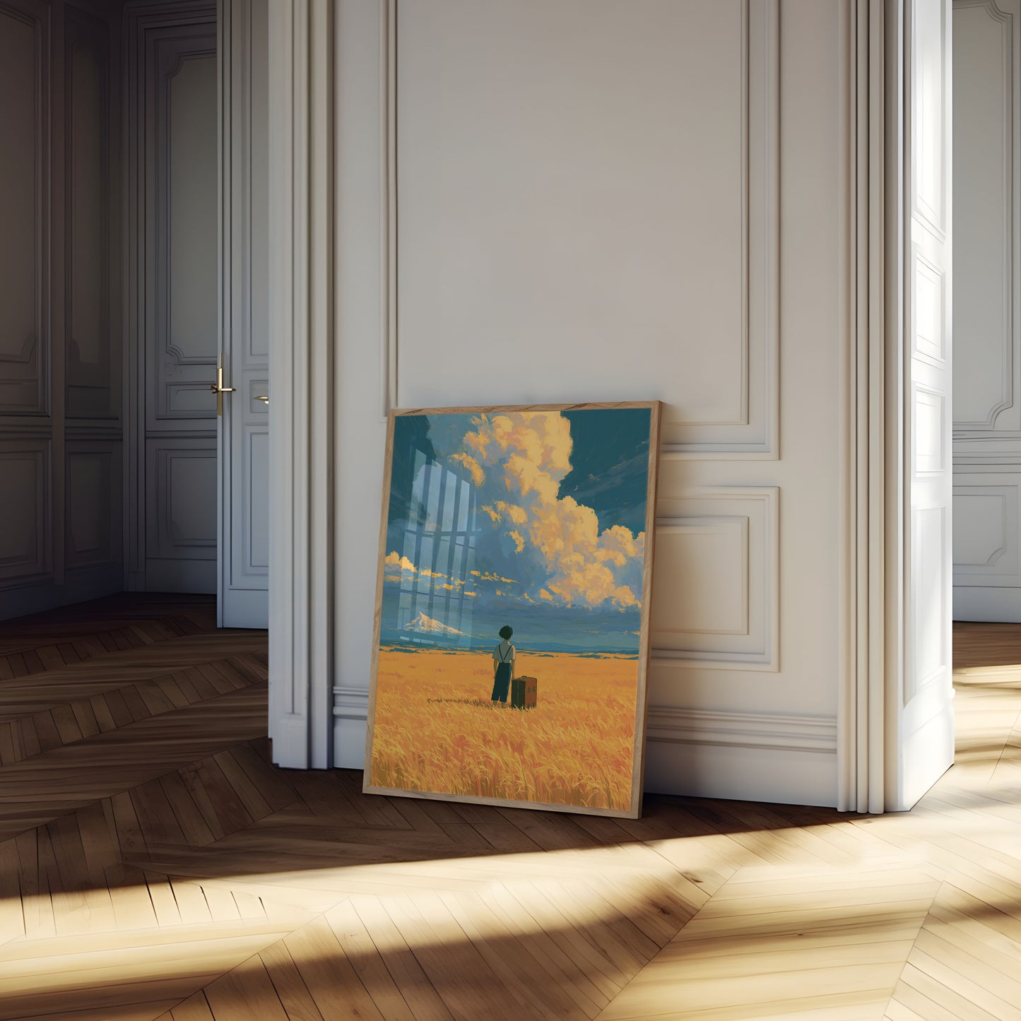 Young Traveler Desert Journey Poster