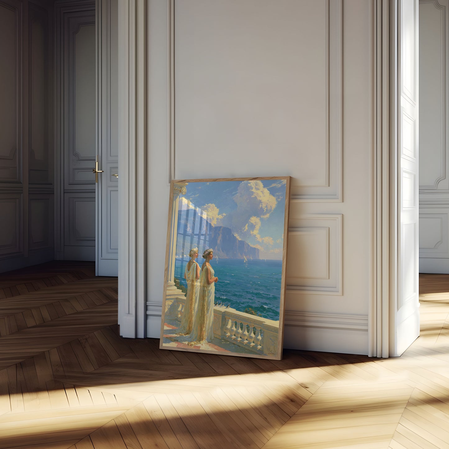 Classical Women by the Sea Poster