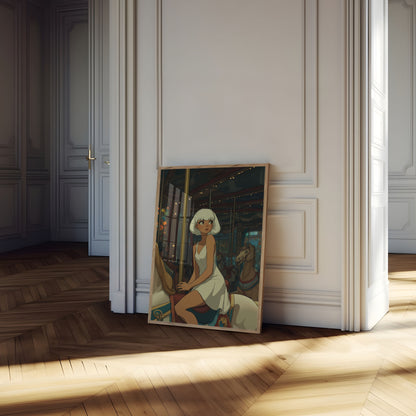 Carousel Dreams White Hair Poster