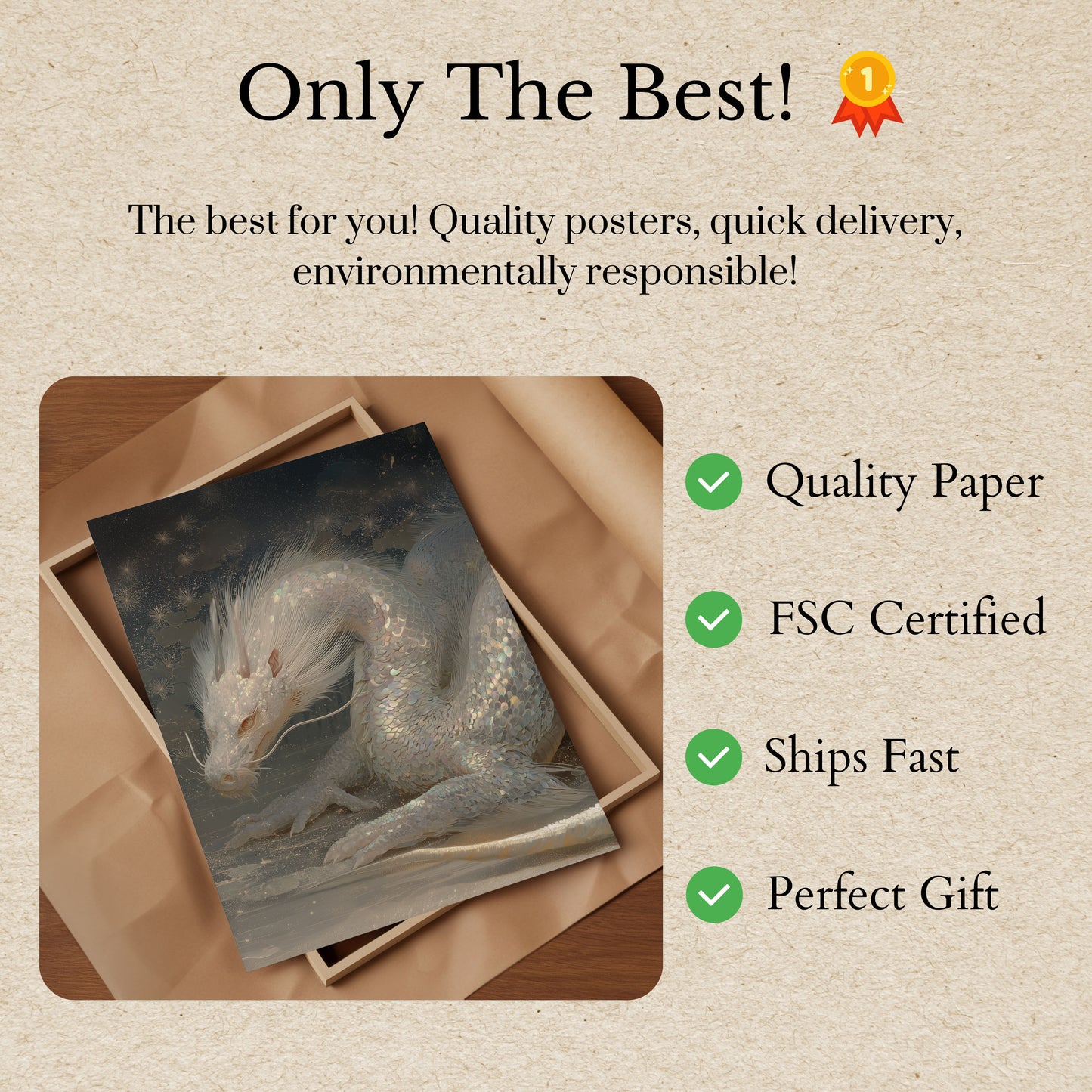 Celestial Dragon Dreamscape Poster