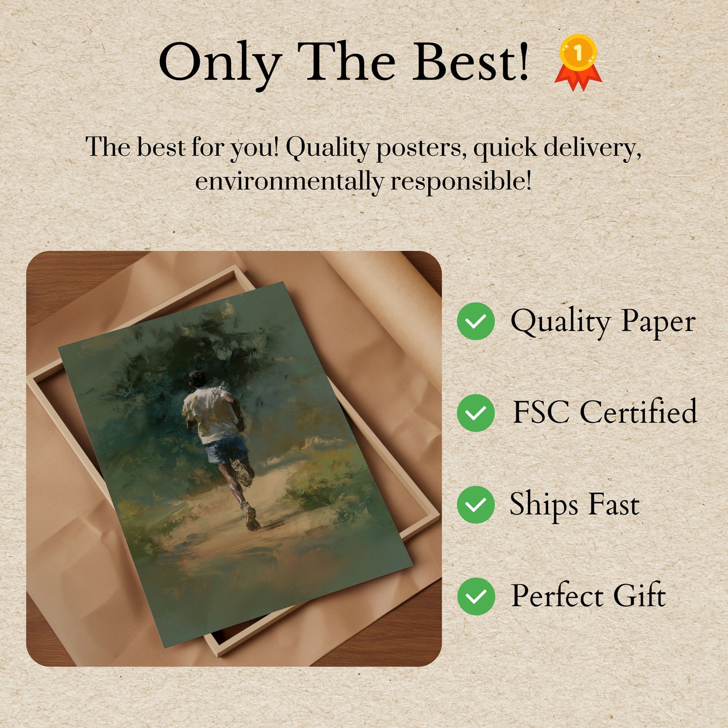 Solitary Runner's Journey Poster