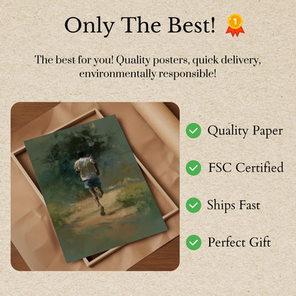 Solitary Runner's Journey Poster