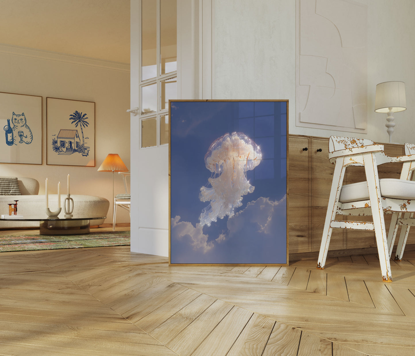 Świetlisty Plakat Oceanu Meduz