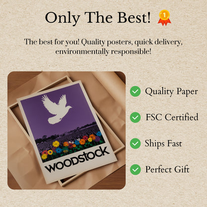 Peaceful Woodstock Music Festival Poster