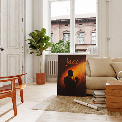 Jazz Musiker Silhuet Plakat
