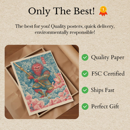 Fierce Mythical Warrior Poster