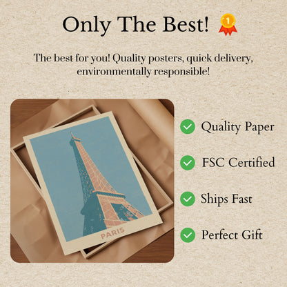 Manifesto Vintage Torre Eiffel Parigi