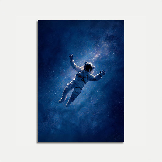 Floating in Starry Cosmos Poster