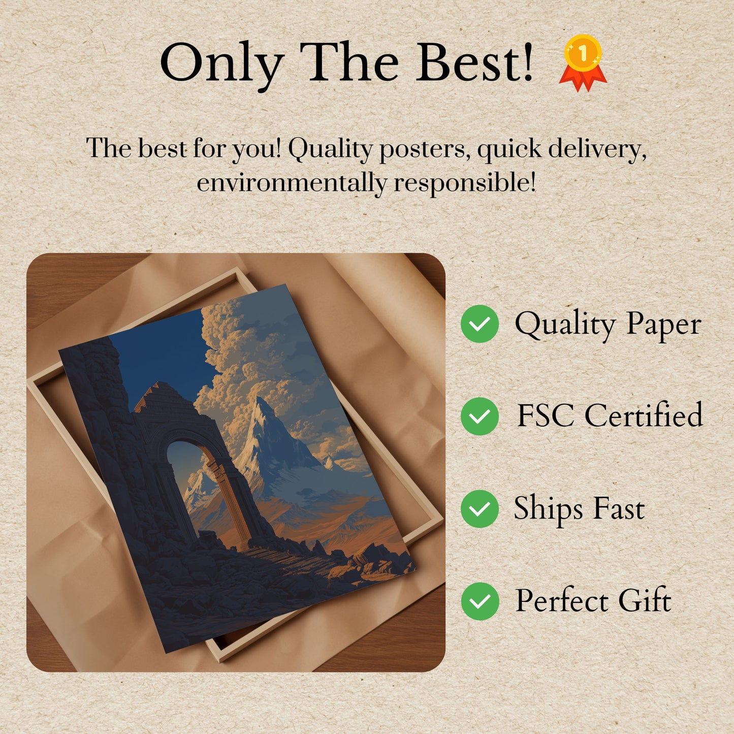 Ancient Mountain Gateway Poster