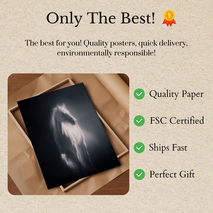 Ethereal White Horse Poster