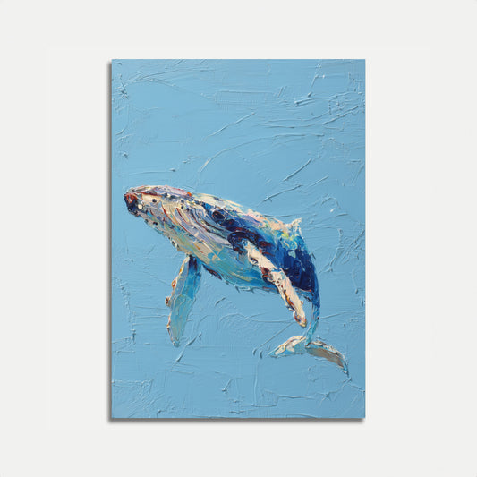 Majestic Whale Ocean Blues Poster