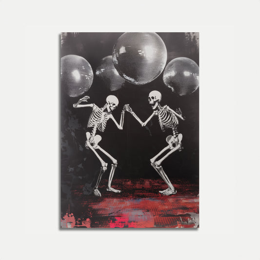 Dancing Skeletons Disco Poster