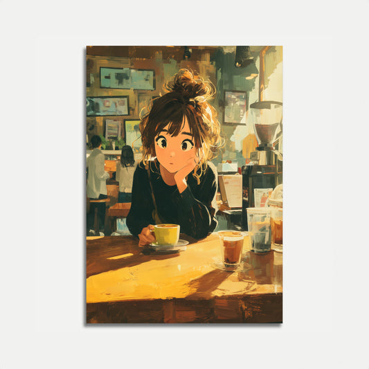 Cozy Coffee Shop Moment Poster