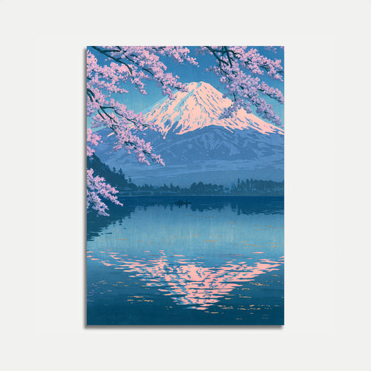Póster del Florecimiento del Cerezo del Monte Fuji