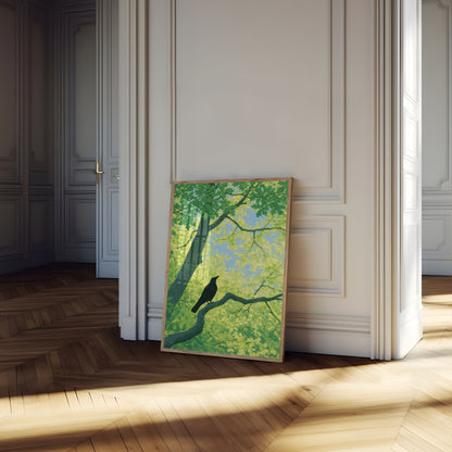 Bird in Summer Trees Poster
