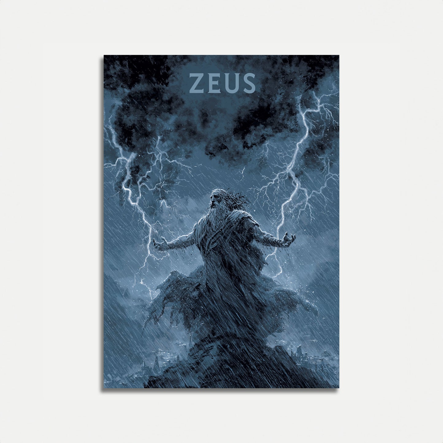 Zeus Storm God Mythology Poster
