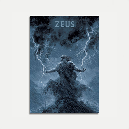 Zeus Storm God Mythology Poster