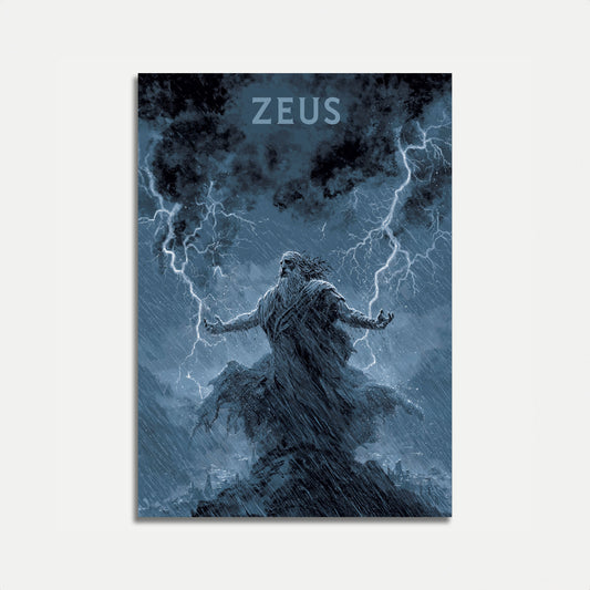 Zeus Storm God Mythology Poster