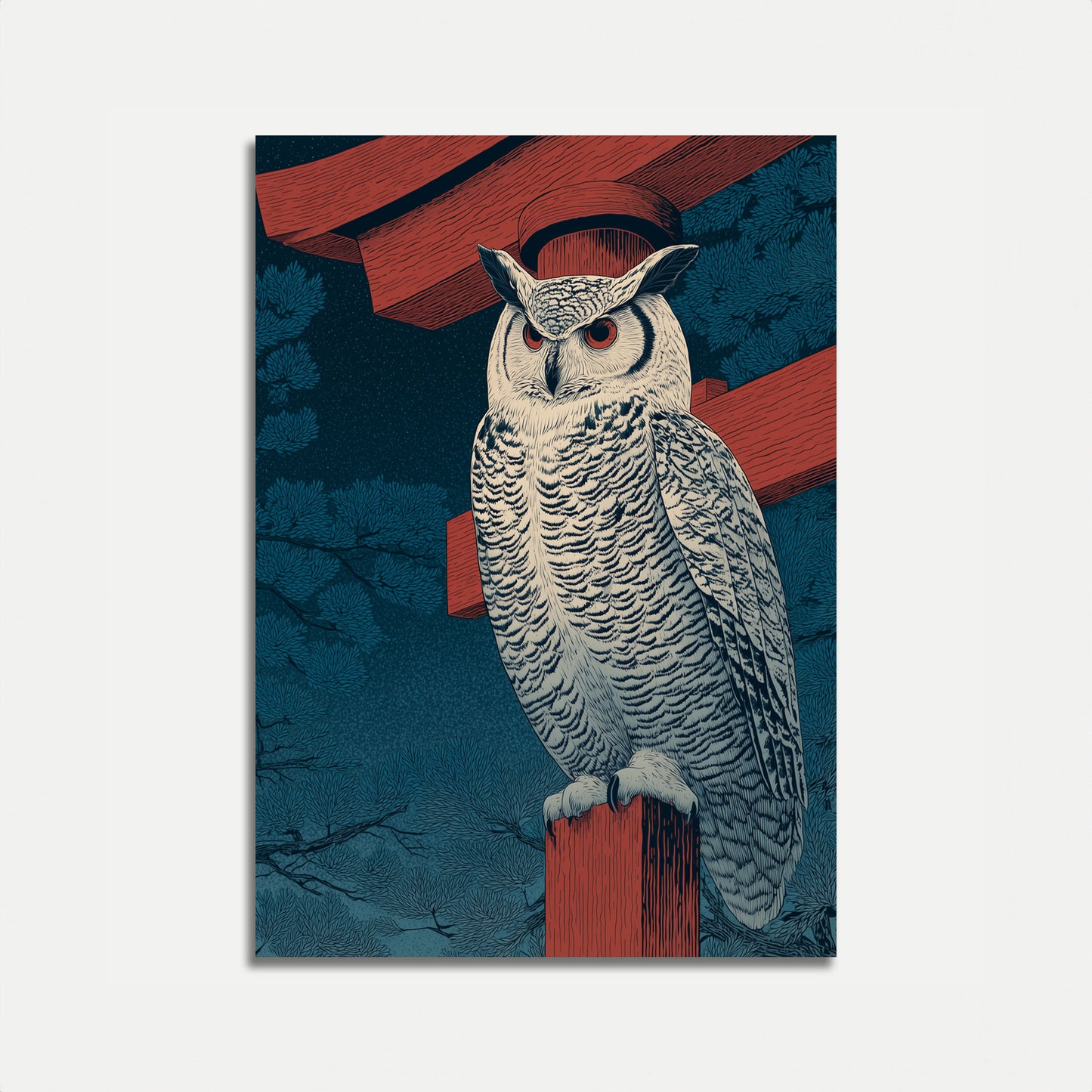 Snowy Owl Night Guardian Poster