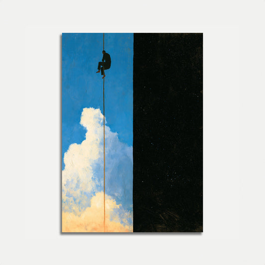 Climber Reaching for Stars Poster