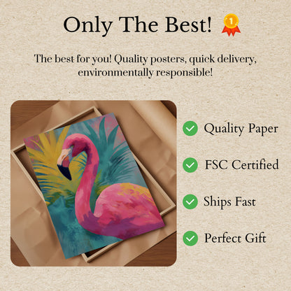 Vibrant Pink Flamingo Poster