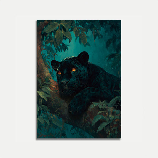 Black Panther in the Jungle Poster