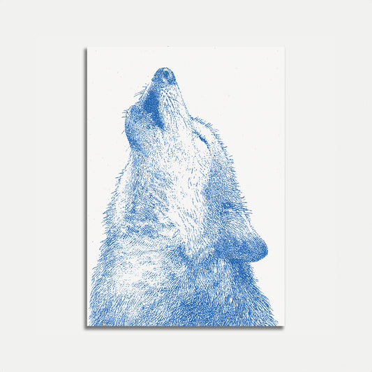 Howling Wolf in Winter Poster