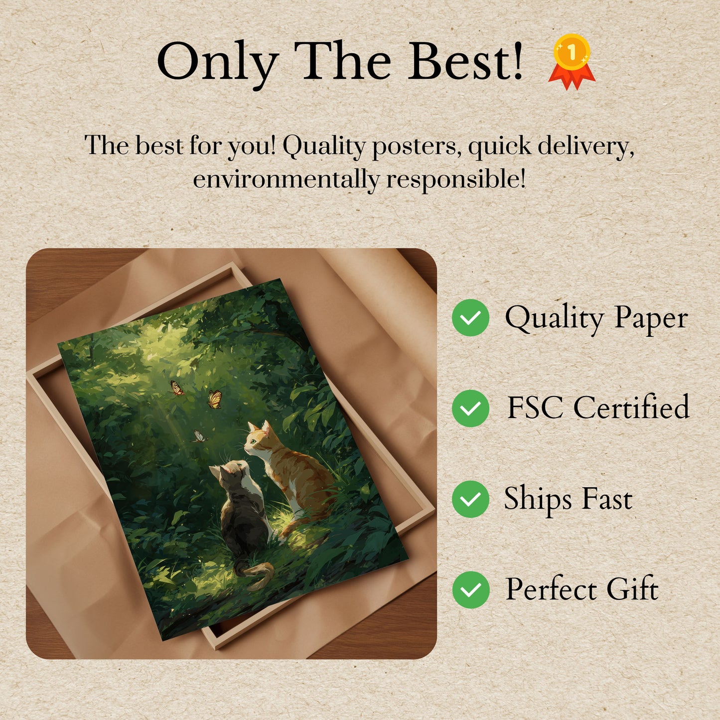 Forest Companions Butterfly Poster