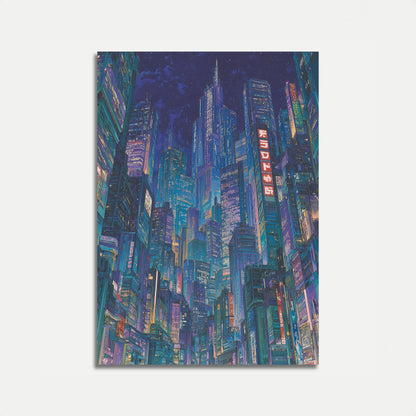 Neon Cyberpunk Bylyskter Plakat
