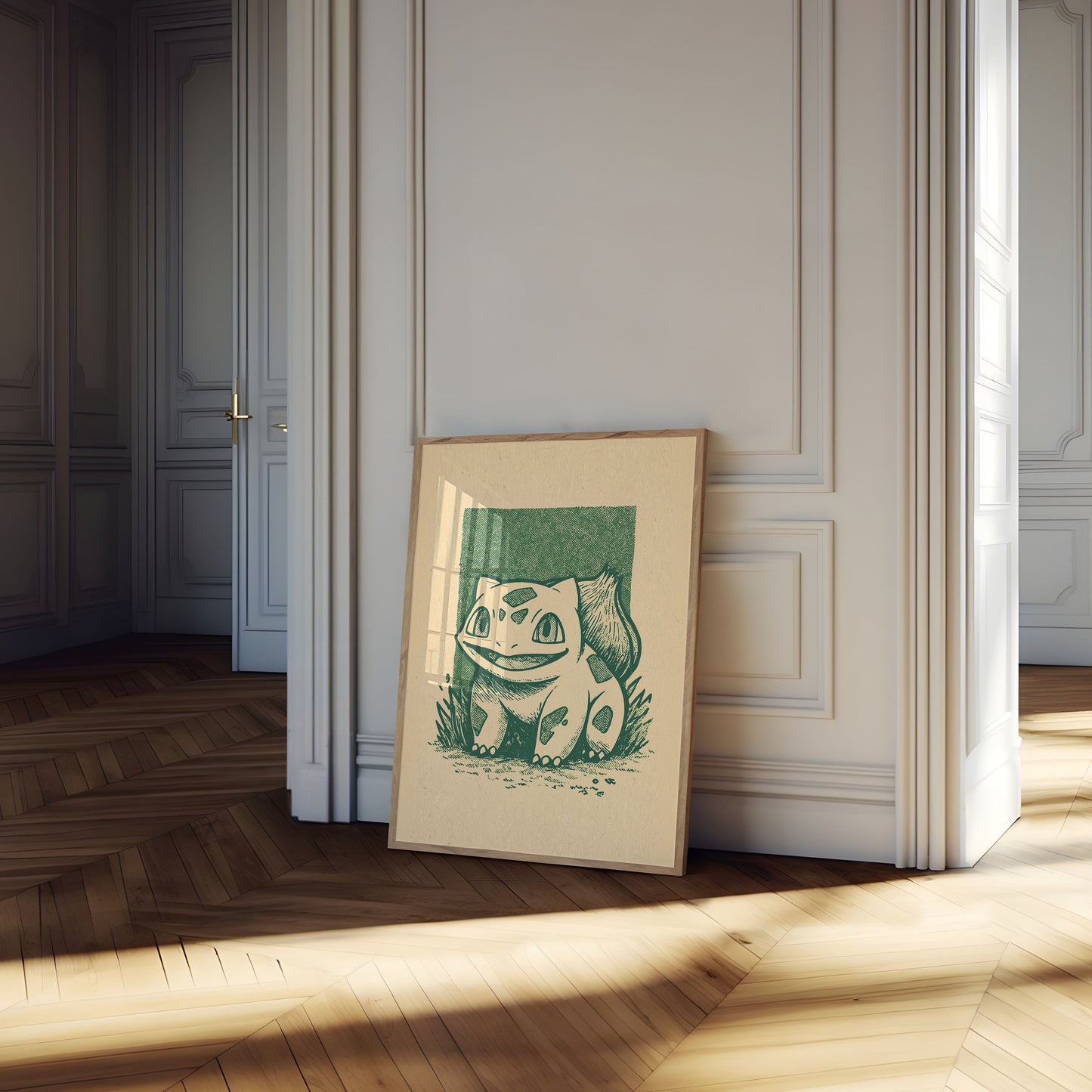 Bulbasaur Smiling Portrait Poster