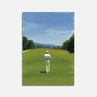 Affiche d'un terrain de golf serein