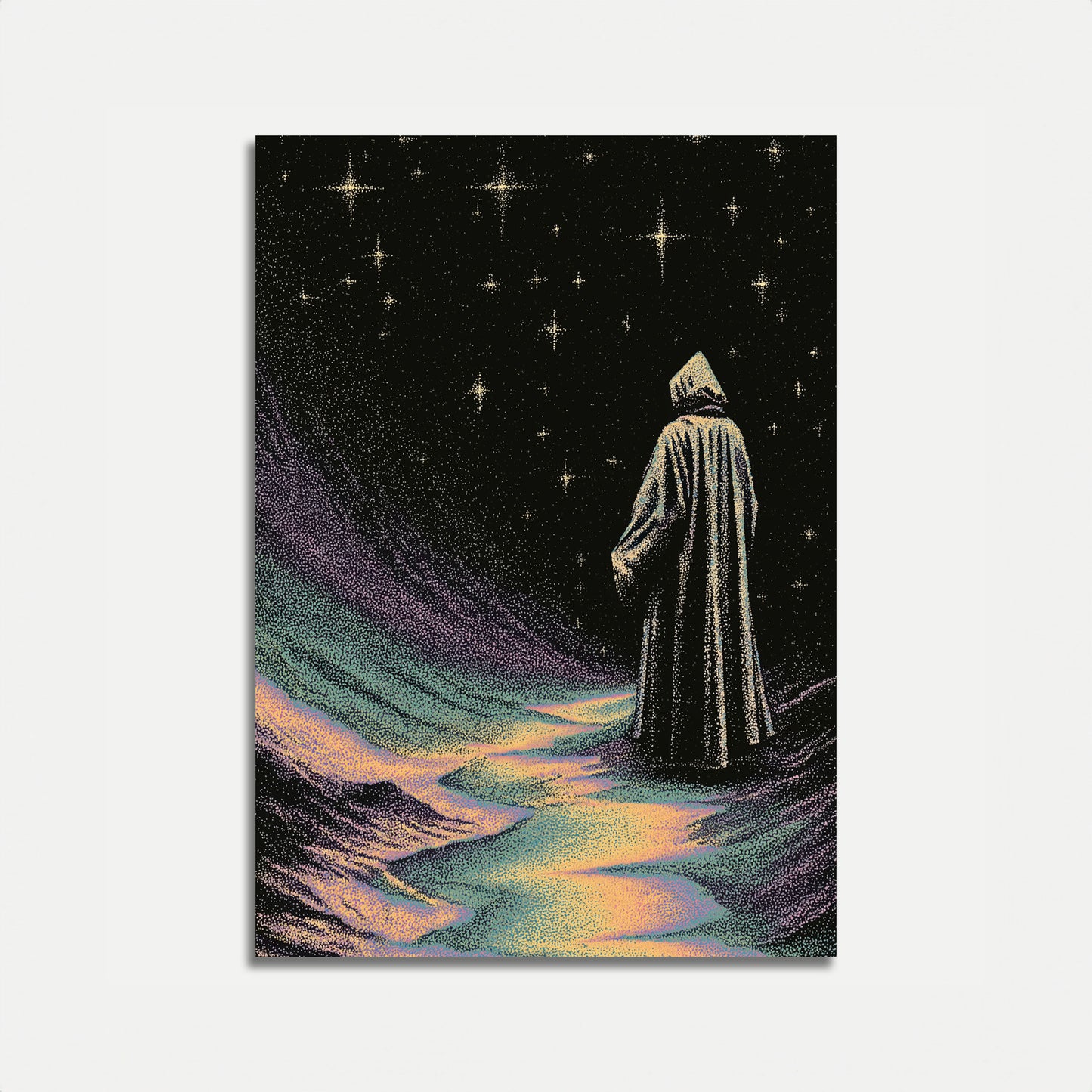 Wizard Sterrenkijker Nacht Poster
